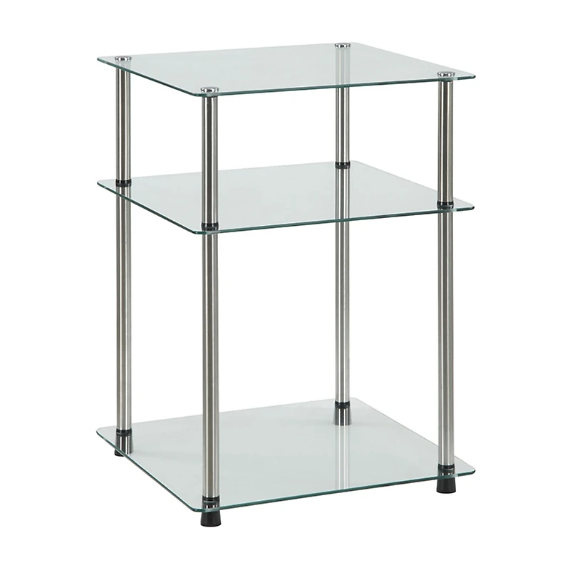 Convenience Concepts Designs2go 3 Tier Living Room Collection Glass Tower