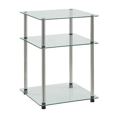Convenience Concepts Designs2go 3 Tier Living Room Collection Glass Tower