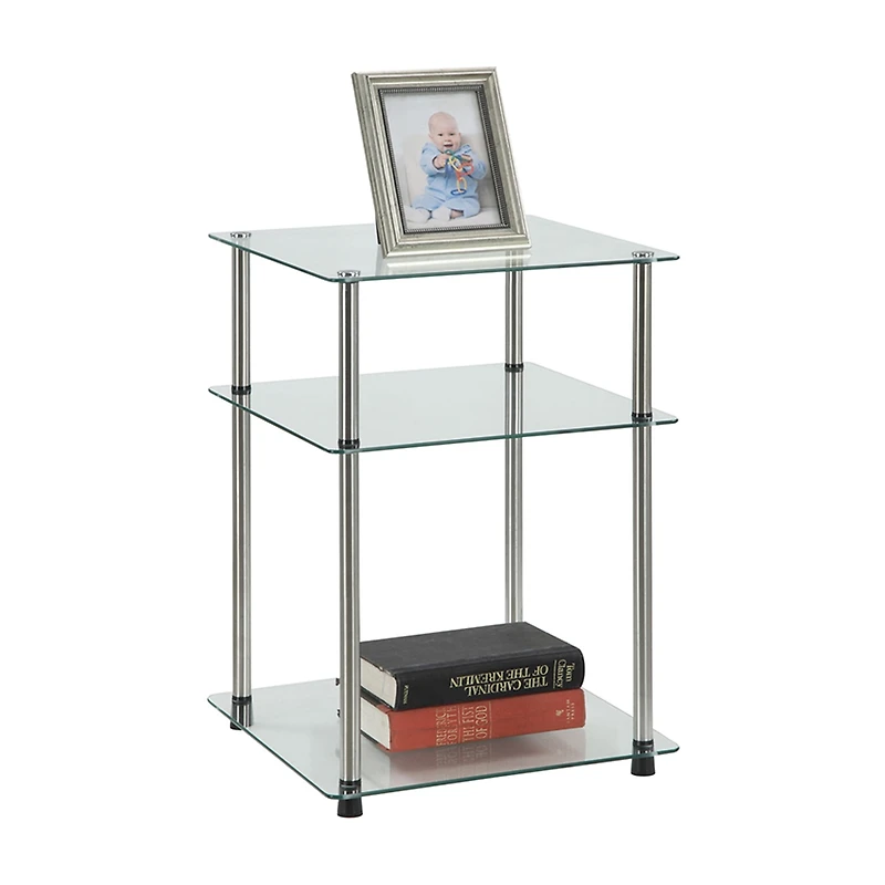 Convenience Concepts Designs2go 3 Tier Living Room Collection Glass Tower