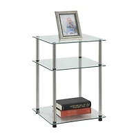 Convenience Concepts Designs2go 3 Tier Living Room Collection Glass Tower