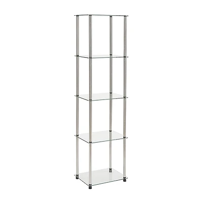Convenience Concepts Designs2Go Classic Clear Glass 5 Tier Tower