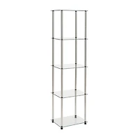Convenience Concepts Designs2Go Classic Clear Glass 5 Tier Tower