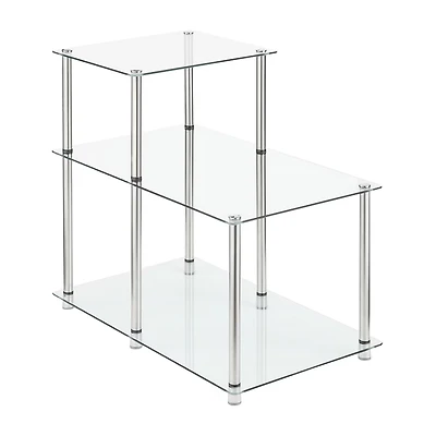 Convenience Concepts Designs2go Living Room Collection Glass Chairside Table