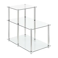 Convenience Concepts Designs2go Living Room Collection Glass Chairside Table