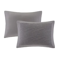 N Natori Hanae Cotton Blend Yarn Dyed 3 Piece Duvet Cover Set