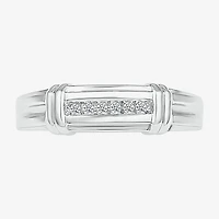 5.05mm Unisex Adult 1/4 CT. T.W. Natural White Diamond 10K Gold Marquise Side Stone Wedding Ring Set
