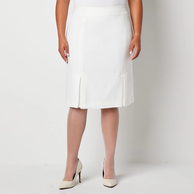Black Label by Evan-Picone Womens Plus Suit Skirt
