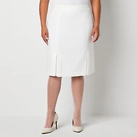 Black Label by Evan-Picone Womens Plus Suit Skirt