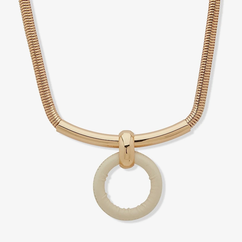 Worthington Gold Tone Womens 8 1/2 Inch Pendant Necklace