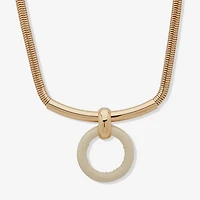 Worthington Gold Tone Womens 8 1/2 Inch Pendant Necklace