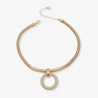 Worthington Gold Tone Womens 8 1/2 Inch Pendant Necklace