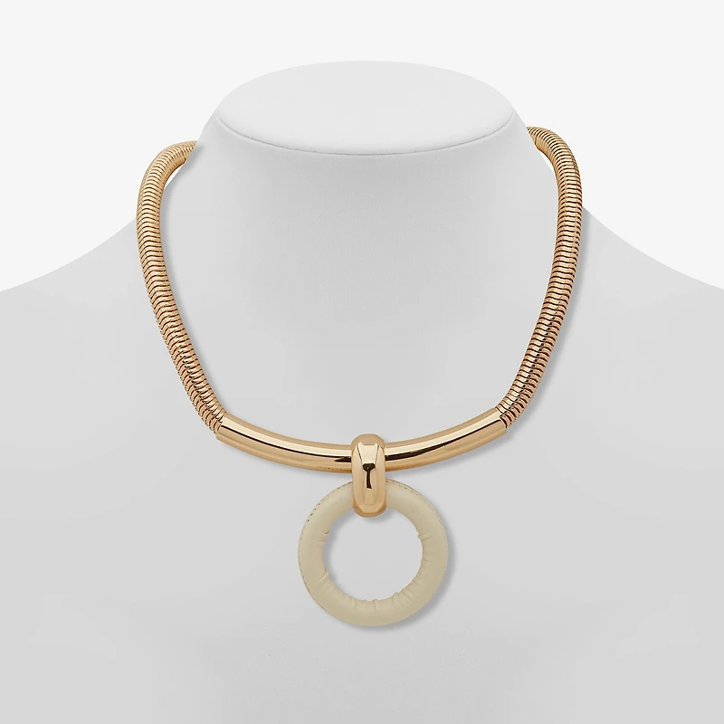 Worthington Gold Tone Womens 8 1/2 Inch Pendant Necklace