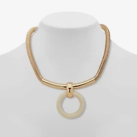 Worthington Gold Tone Womens 8 1/2 Inch Pendant Necklace