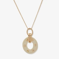 Worthington Gold Tone Womens 17 Inch Pendant Necklace