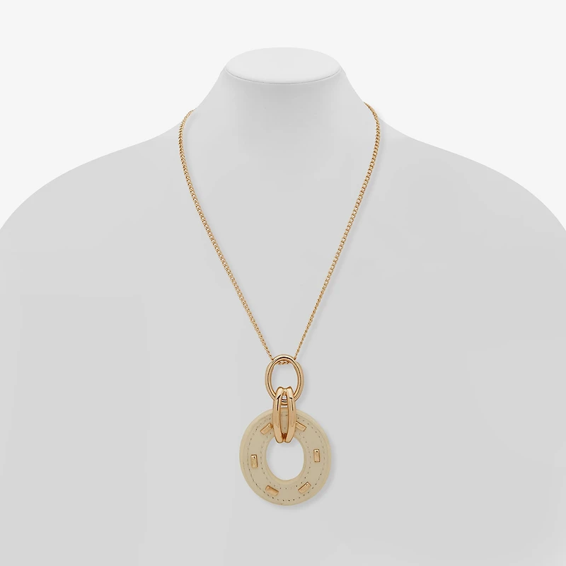 Worthington Gold Tone Womens 17 Inch Pendant Necklace