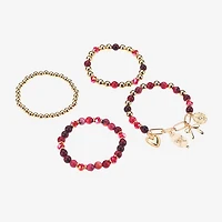 Bijoux Bar Gold Tone Womens 4-pc. Bracelet Set