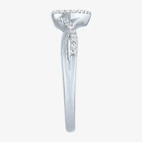 Heart (Gh / Si2 I1) Womens 1/6 CT. T.W. Lab Grown White Diamond 10K Gold Cocktail Ring