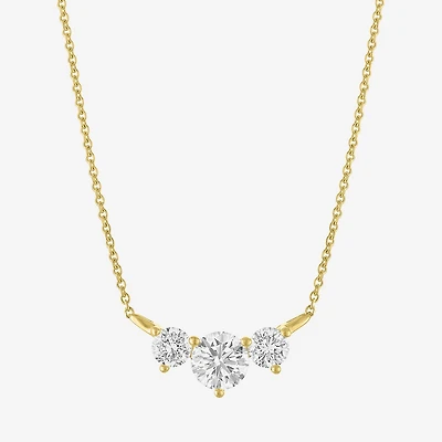 (Si2-I1/G-H) Womens 1 CT. T.W. Lab Grown White Diamond 10K Gold 18 Inch Pendant Necklace