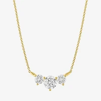 (Si2-I1/G-H) Womens 1 CT. T.W. Lab Grown White Diamond 10K Gold 18 Inch Pendant Necklace