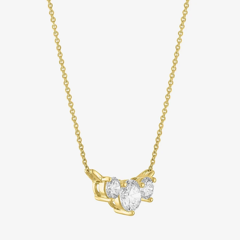 (Si2-I1/G-H) Womens 1 CT. T.W. Lab Grown White Diamond 10K Gold 18 Inch Pendant Necklace