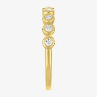 (G-H / Si2-I1)\T Womens 1/4 CT. T.W. Lab Grown White Diamond 10K Gold Anniversary Wedding Band