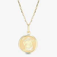 LIMITED QUANTITIES! Womens 14K Gold Round 18 Inch Zodiac Pendant Necklace