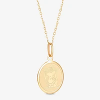 LIMITED QUANTITIES! Womens 14K Gold Round 18 Inch Zodiac Pendant Necklace