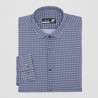J. Ferrar Ultra Comfort Mens Regular Fit Stretch Fabric Wrinkle Free Long Sleeve Dress Shirt