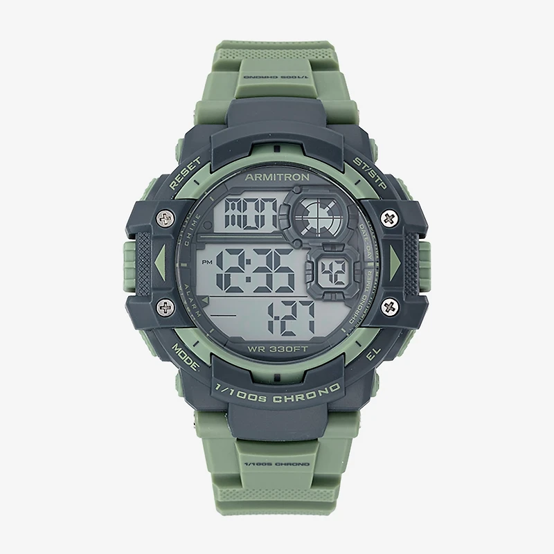 Armitron Womens Digital Green Strap Watch 40/8309mgn