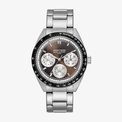 Armitron Mens Multi-Function Silver Tone Stainless Steel Bracelet Watch 20/5665bbsv