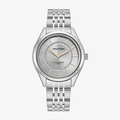 Armitron Mens Silver Tone Stainless Steel Bracelet Watch 20-5634gysv