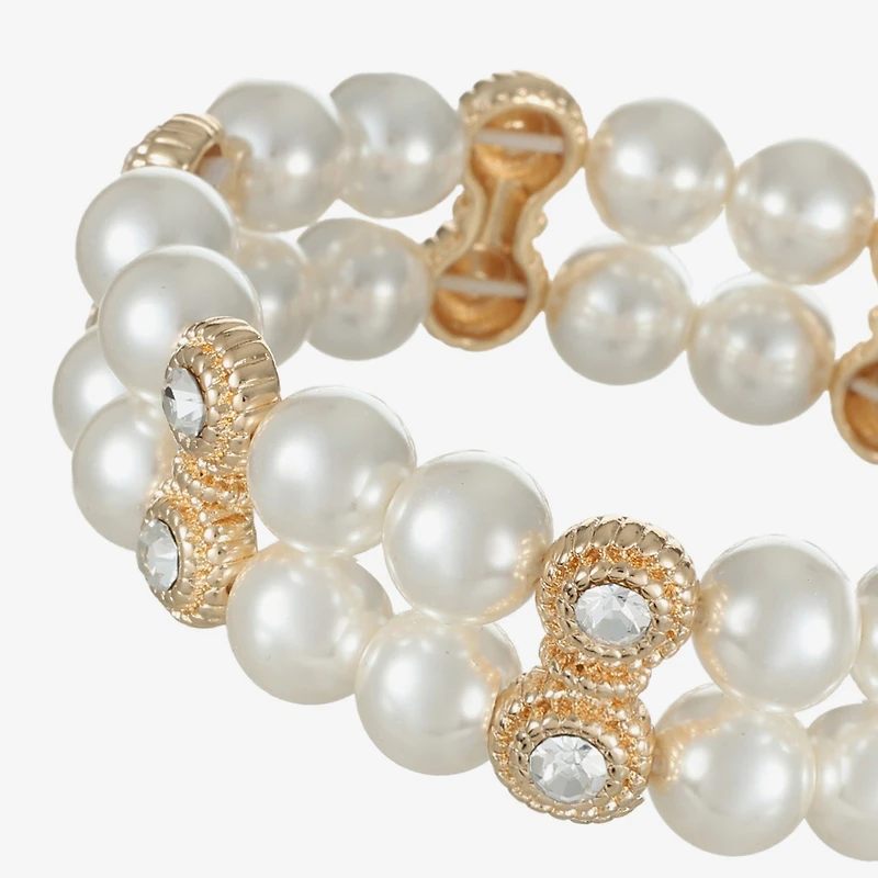 Monet Jewelry Womens Glass Round Stretch Bracelet