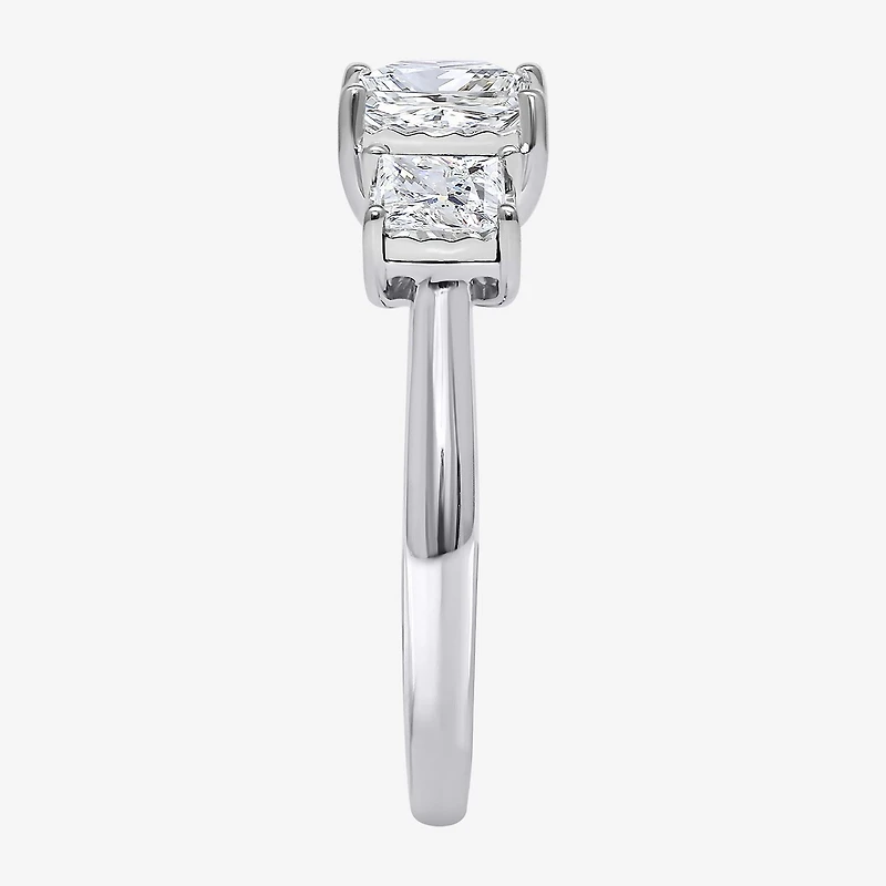 (I / Si2) Womens 2 CT. T.W. Lab Grown White Diamond 3-Stone Engagement Ring