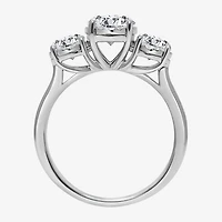 (I / Si2) Womens 2 CT. T.W. Lab Grown White Diamond Round 3-Stone Engagement Ring