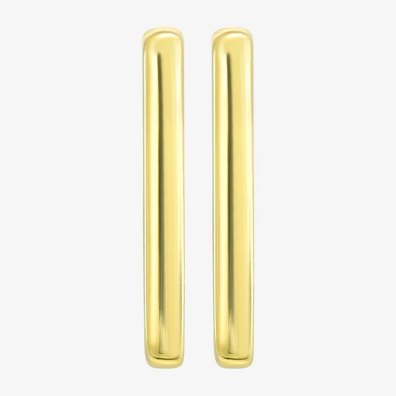 Womens 14K Gold 13mm Square Hoop Earrings