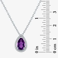 2-pc.Birthstone Necklace Set Pure Silver Over Brass