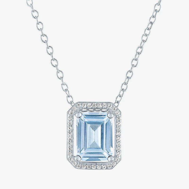 2-pc.Birthstone Necklace Set Pure Silver Over Brass