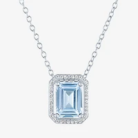 2-pc.Birthstone Necklace Set Pure Silver Over Brass