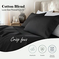 SUPERIOR® Pandora Lustrous Sateen Weave 600tc Pillowcase Set