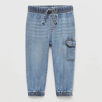 Okie Dokie Baby Boys Adjustable Waist Jogger Denim Jean