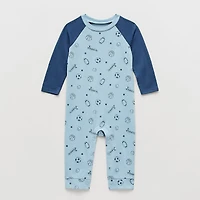 Okie Dokie Baby Boys Crew Neck Long Sleeve Jumpsuit