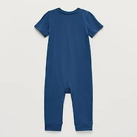 Okie Dokie Baby Boys V Neck Short Sleeve Jumpsuit