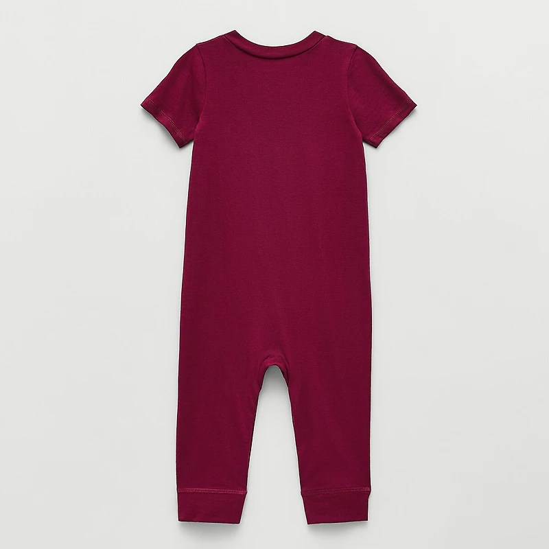 Okie Dokie Baby Boys V Neck Short Sleeve Jumpsuit