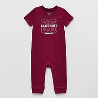 Okie Dokie Baby Boys V Neck Short Sleeve Jumpsuit