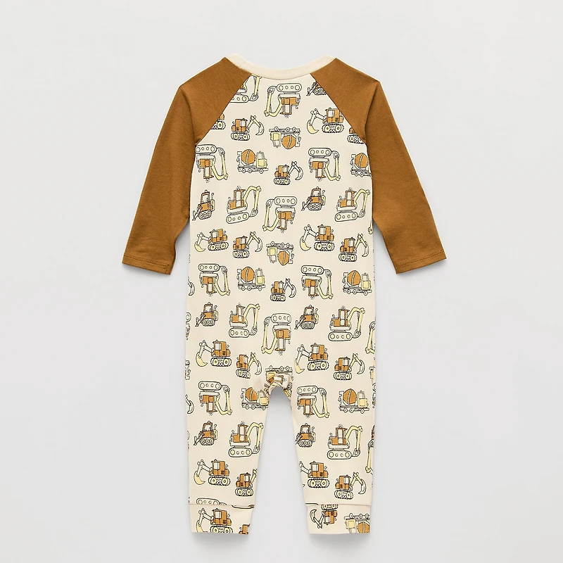 Okie Dokie Baby Boys Crew Neck Long Sleeve Jumpsuit