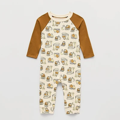 Okie Dokie Baby Boys Crew Neck Long Sleeve Jumpsuit