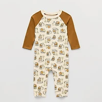 Okie Dokie Baby Boys Crew Neck Long Sleeve Jumpsuit