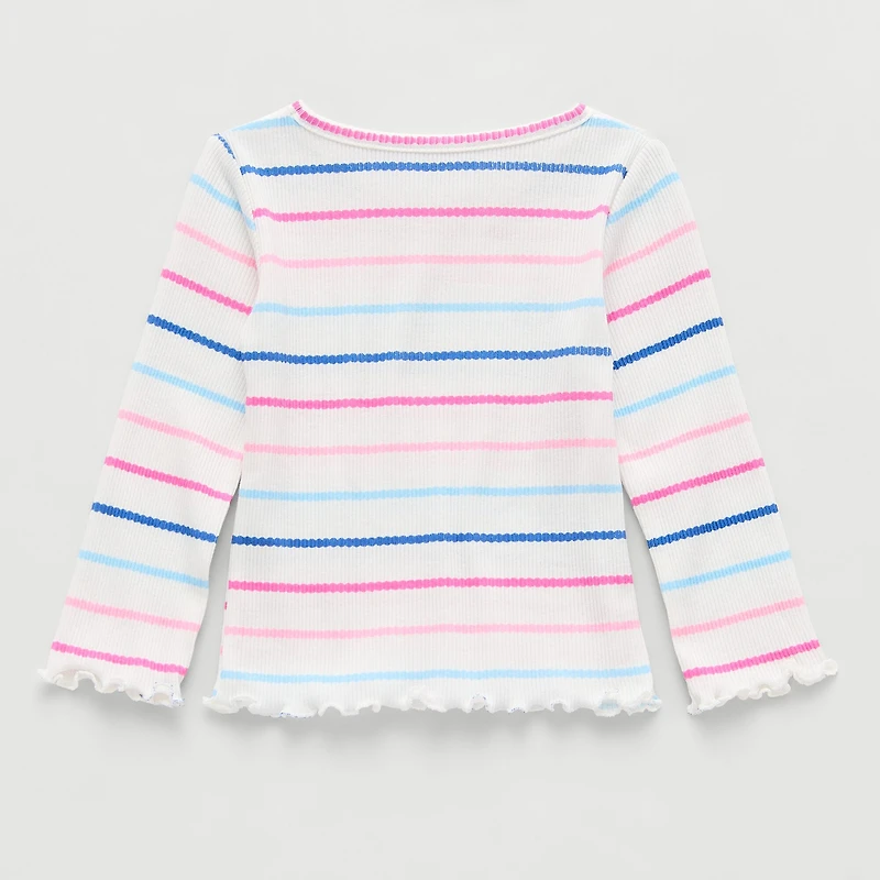 Okie Dokie Baby Girls Crew Neck Long Sleeve T-Shirt