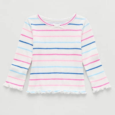 Okie Dokie Baby Girls Crew Neck Long Sleeve T-Shirt