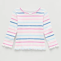 Okie Dokie Baby Girls Crew Neck Long Sleeve T-Shirt